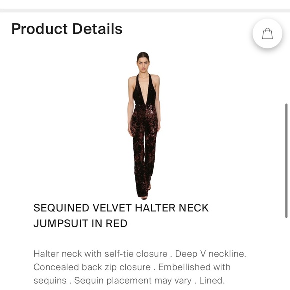 LaQuan Smith Sequin Velvet Jumpsuit XS - Picture 5 of 7